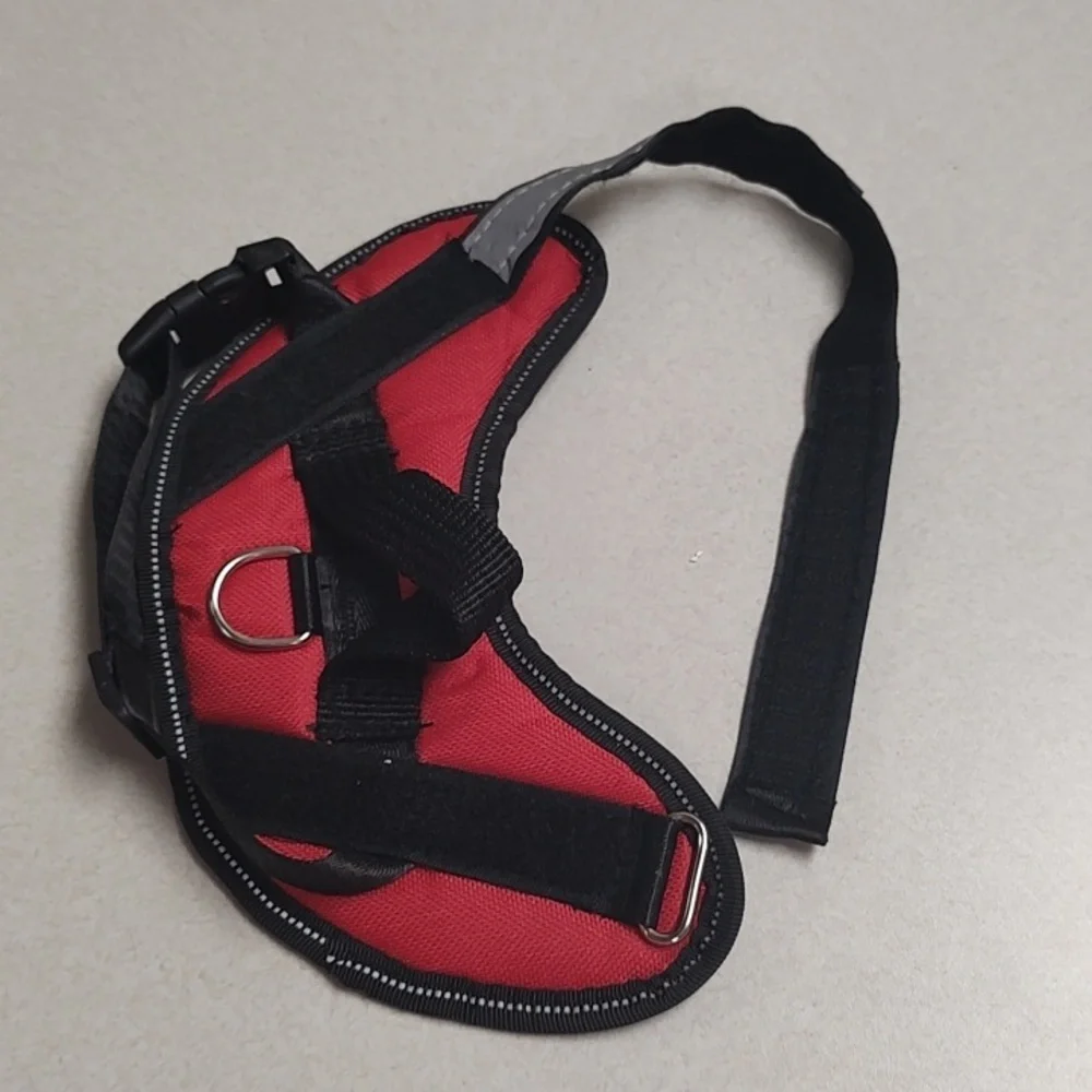 Dog Red And Black Harness